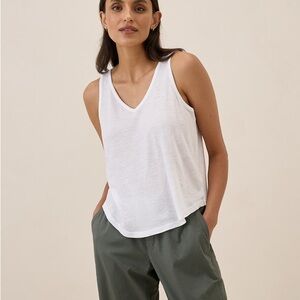 PACT Womens Slub Knit V Neck Reversible Sz XXXL White Organic Cotton New W/tags